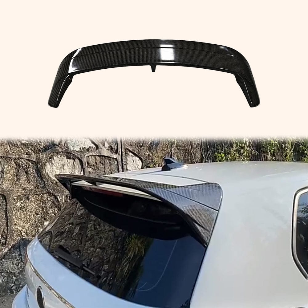 VW Golf 8 GTI/Normal Version R-Style Rear Roof Spoiler Wing Lip Kazento Carbon Parts 车身侧板