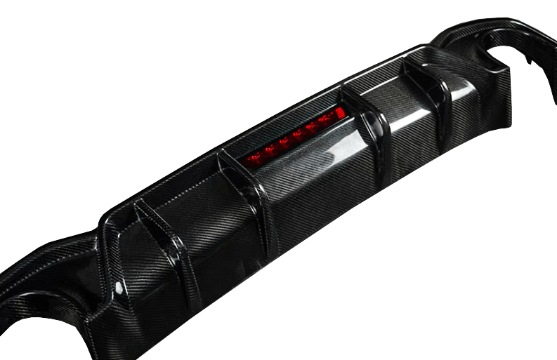 VW GOLF 8 R GTI REAR VALANCE Rear Diffuse with Light 2020+