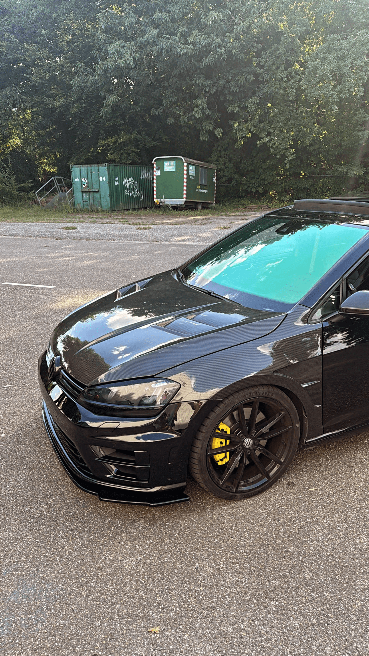 VW MK7 GOLF 7 7.5 R GTI ASPEC Style Cooling Vented Hood Bonnet 2012–20 Kazento Carbon Parts Bonnets/Hoods