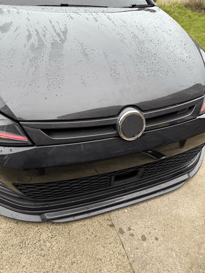 VW VOLKSWAGEN MK7 GOLF 7 ABT TYPE FRONT GRILL 2012–2016 Kazento Carbon Parts 车身侧板 Carbon Fiber GOLF7-FG-AB-CF