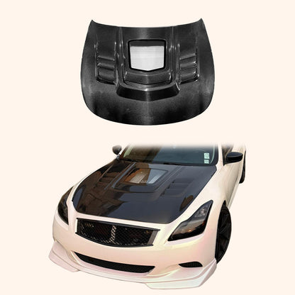 Infiniti G25/G35/G37/Q40 Coupe Clear Glass Front Vented Hood Bonnet 2008-2013