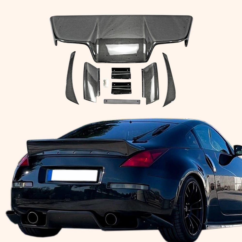 Z33 350z Infiniti G35 Coupe JDM TS Style Rear Diffuser 2003-2008 Kazento Carbon Parts 车身侧板 Carbon Fiber 350Z-DIF-TS2&-CF